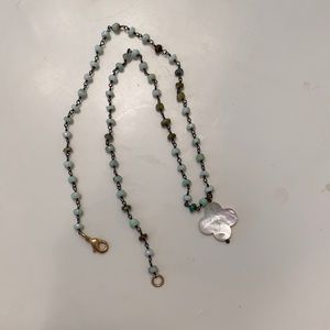 Beaded clover necklace